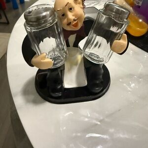 Chef Salt and Pepper Shaker Holder